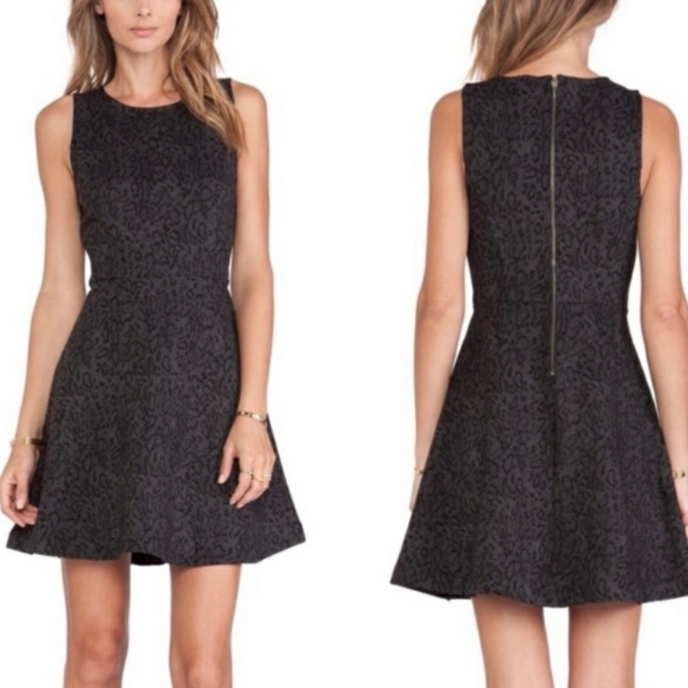 Joie Animal Print Glynis B Caviar Dress